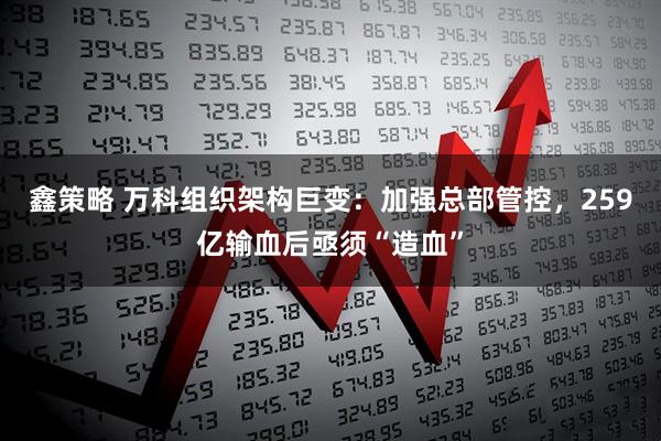 鑫策略 万科组织架构巨变：加强总部管控，259亿输血后亟须“造血”
